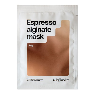 Тонизирующая альгинатная маска с какао-бобами Espresso alginate mask, 30 г